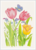 Postcard | Pink attracts blue (tulips and butterfly)