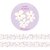sweet abstract flowers lilac white Washi Tape - Muchable