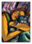 Hessah Art Postcard - Cuddling with a cat