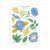 A6 Stickersheet by Muchable | blue flowers illustration