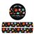 Colorful Stars On Black Washi Tape - Little Lefty Lou 