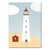 Studio Kvinna A6 Postcard - White Lighthouse