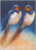 Postcard Loes Botman | Two swallows