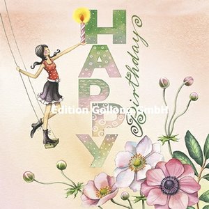 Nina Chen Postcard | Happy Birthday (Woman with candle)