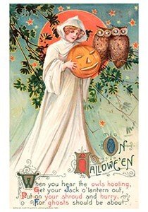 Victorian Halloween Postcard | A.N.B. - On Halloween