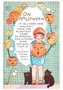 Victorian Halloween Postcard | A.N.B. - On Halloween