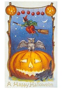 Victorian Halloween Postcard | A.N.B. - A happy halloween