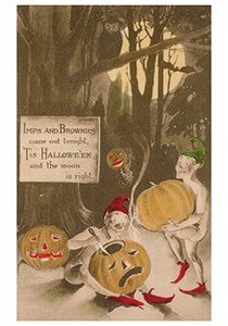 Victorian Halloween Postcard | A.N.B. - Halloweentafereel