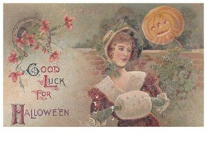 Victorian Halloween Postcard | A.N.B. - Good luck for halloween