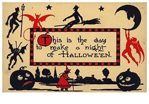 Victorian Halloween Postcard | A.N.B. - This is the day to make a night of halloween