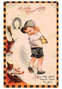 Victorian Halloween Postcard | A.N.B. - A jolly halloween