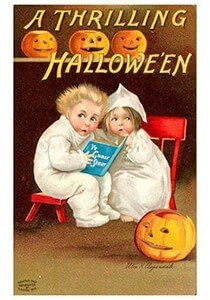 Victorian Halloween Postcard | A.N.B. - A thrilling Halloween