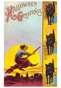 Victorian Halloween Postcard | A.N.B. - Halloween greetings