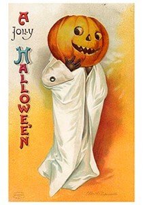 Victorian Halloween Postcard | A.N.B. - A jolly halloween