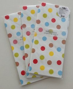 Natural Pattern Envelopes (White with Coloured Dots)