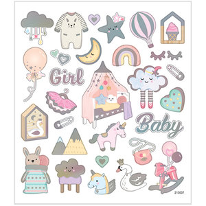 Seal Sticker with Silver Foil | Baby Girl