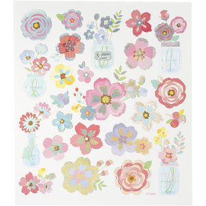 Seal Sticker with Silver Foil | Spring Flowers