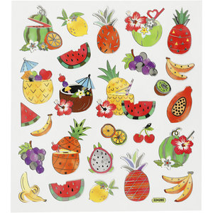Seal Sticker with Silver Foil | Exotic Fruits
