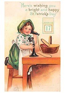 Victorian Postcard | A.N.B. - St. Patrick's Day Wishing you a bright and happy St. Patrick's day