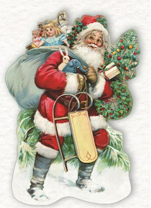 Shaped Postcard Edition Tausendschoen Specials | Santa WITH ENVELOPE