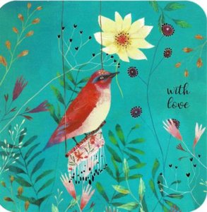 Izou Postcard | L'oiseau rouge