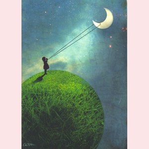 Postcard Catrin Welz-Stein - The moon