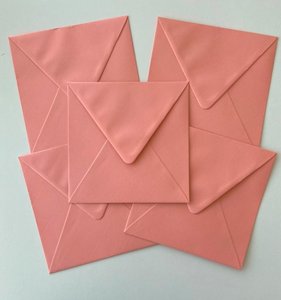 Set of 5 Envelopes 145x145 - Coral