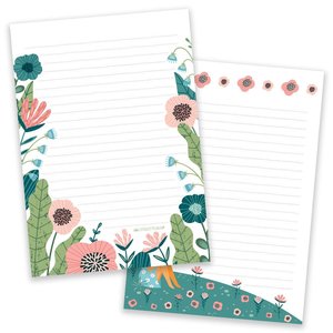 A5 Flower Field Notepad - Double Sided