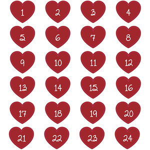 Seal Sticker | Advent Numbers Heart