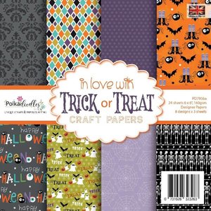 Polkadoodles in love with Trick or Treat 6x6 Inch Paper Pack 