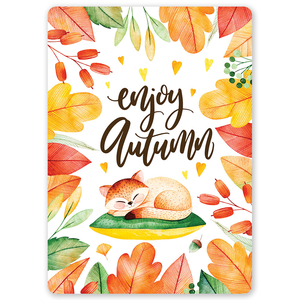 Postcard LittleLeftyLou | Enjoy Autumn