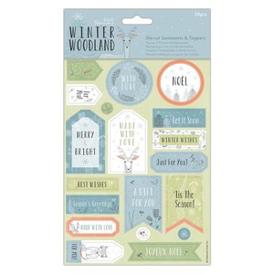 Papermania Winter Woodland Die-Cut Sentiments & Toppers 