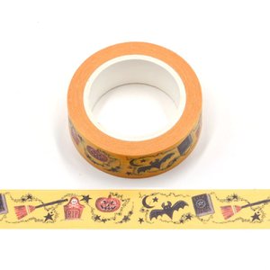 Halloween Washi Masking Tape | Yellow All Hallows Eve Halloween