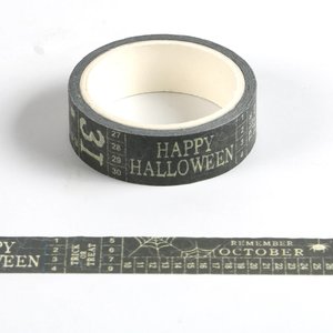 Halloween Washi Masking Tape | Black Calendar Halloween