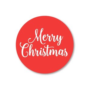 5 Stickers | Merry Christmas Red