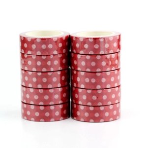 Washi Masking Tape | Red with white dots