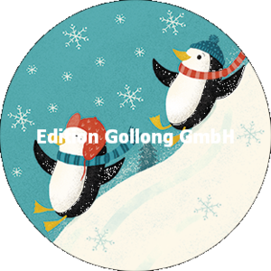 Round Postcard Shutterstock Christmas | Penguin