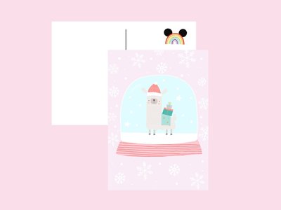 Postcard Only Happy Things | Llama Christmas