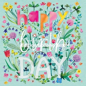 Mila Marquis Postcard | Happy Birthday (Flowers)
