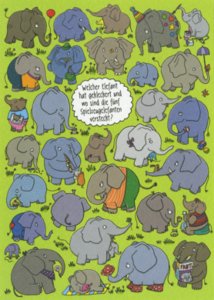 Search Postcard | Welcher Elefant hat gekleckert?
