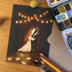 Postcard from Esther Bennink - Wedding in the woods