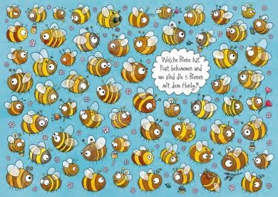 Search Postcard | Welche Biene hat Post bekommen und wo sind die 5 Bienen mit dem Honig?