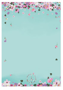 A5 Letter Paper Pad | Peace flowers