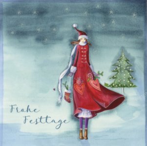 Postcard Kristiana Heinemann | Frohe Festtage (Merry Christmas)