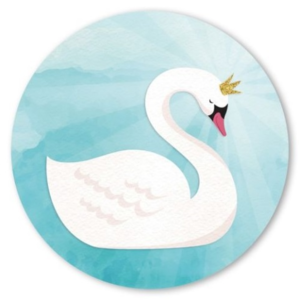 Round Postcard Edition Tausendschoen | Swan