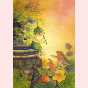 Postcard Daniela Drescher | The garden adventures of Griswald the gnome
