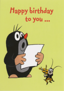 Postcard Krtek - Der kleine Maulwurf - Happy birthday to you... (the little mole)