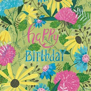 Carola Pabst Postkarte | Happy Birthday (Blüten)