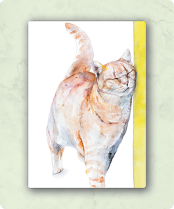 Organic Postcard - Watercolour Cat
