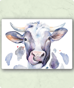 Organic Postcard - Watercolour Cow